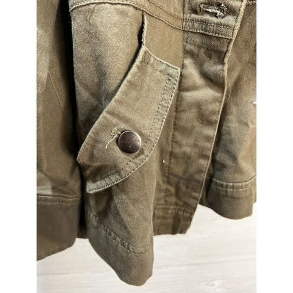 Raw Hem Utility Button-Down Jacket Medium By Will… - image 5
